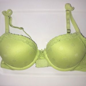 Aerie Bra. 34B. Push up. Adjustable straps. Green.